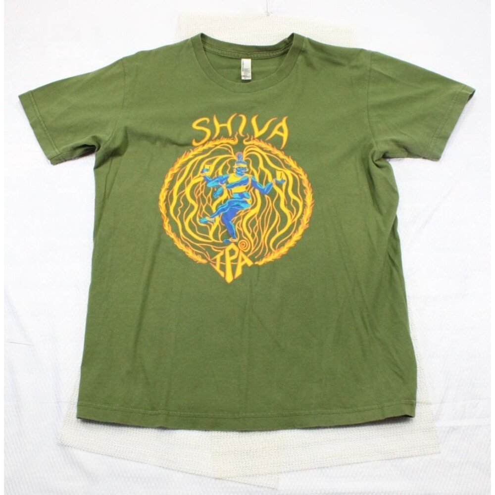 Shiva IPA Asheville NC Brewing Graphic T-Shirt Medium American Apparel 100% Cott